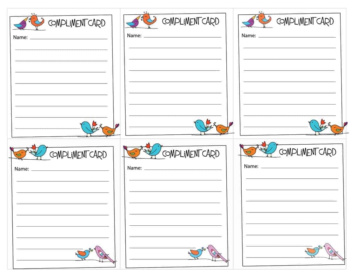 Recital Compliment Cards Free FVM Shop