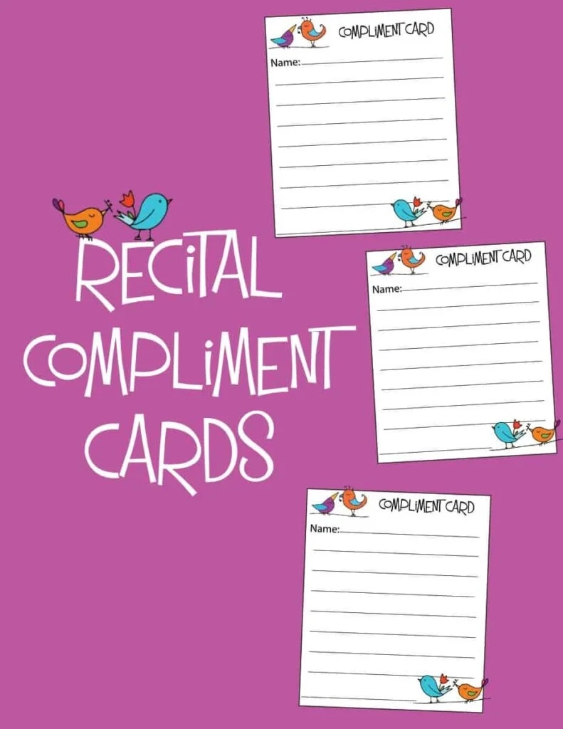 Printable Blank Compliment Cards