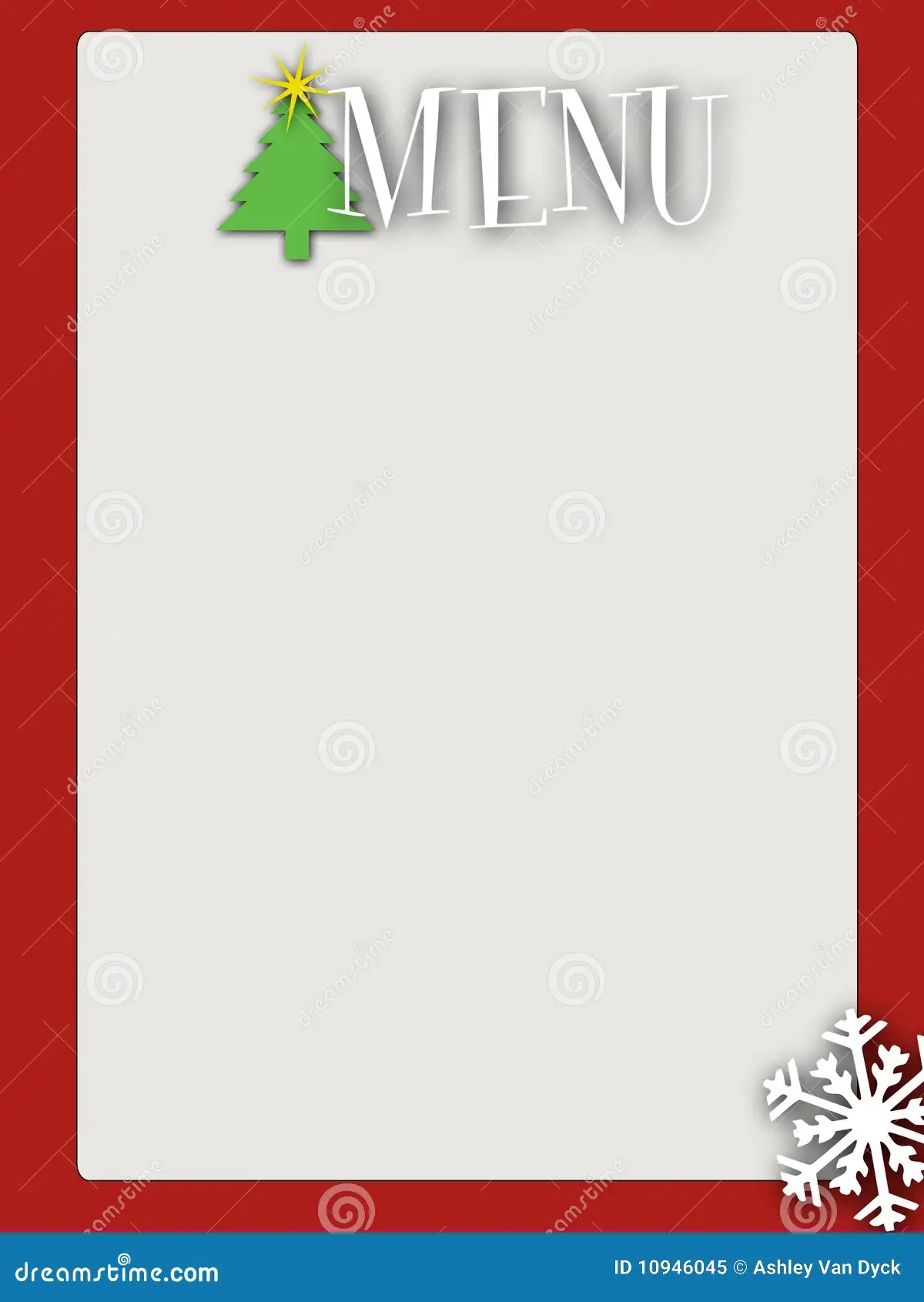 Retro Style Blank Christmas Menu Stock Illustration Illustration 