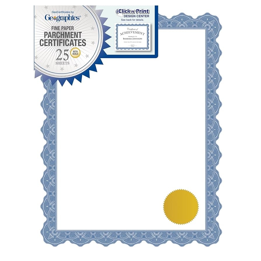 Blank Printable Certificate Paper