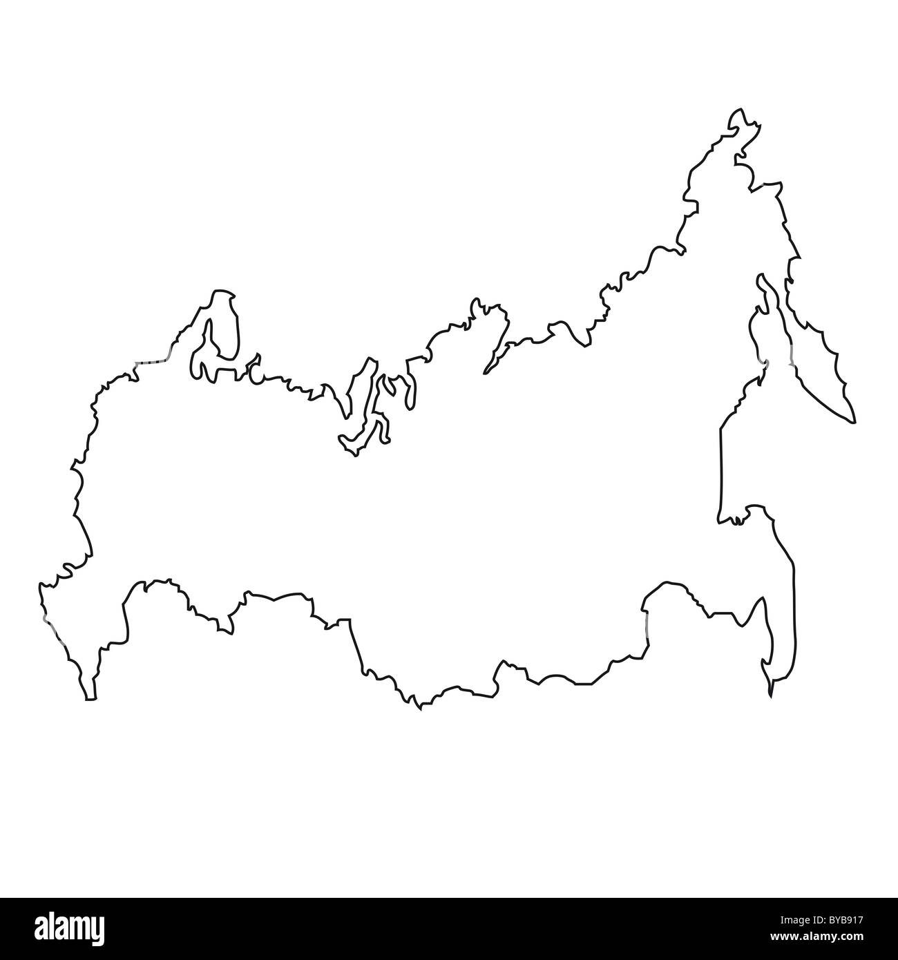 Blank Map Of Russia Printable