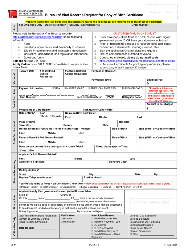 Same Day Birth Certificate Az Fill Out amp Sign Online DocHub