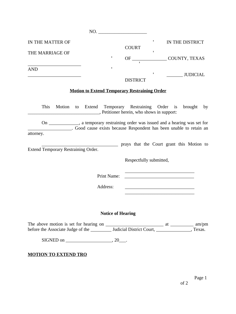 Blank Printable Fake Restraining Order