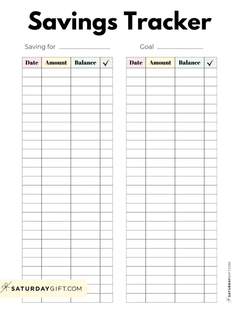 Blank Printable Finance Charts Free