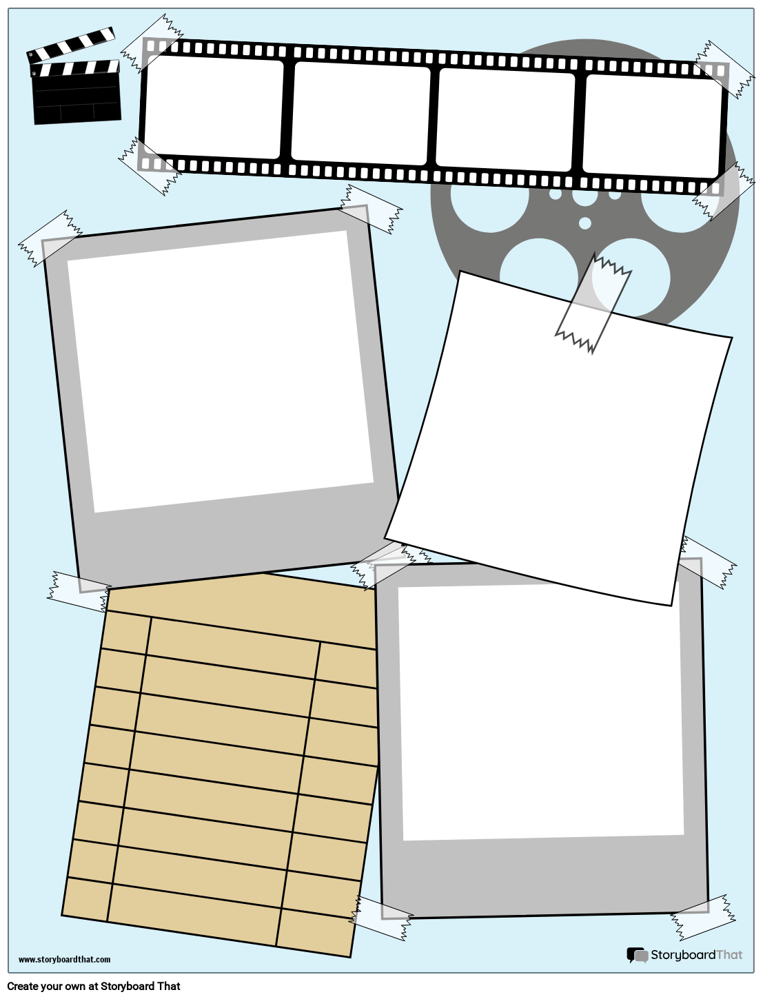 Scrapbook Project Worksheet With A Film Theme