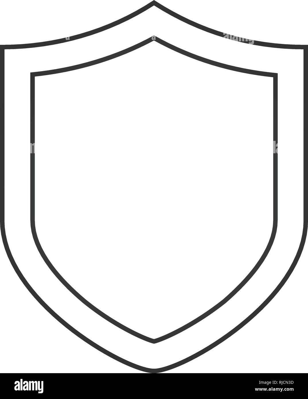 Security Shield Line Icon Outline Vector Sign Linear Style 
