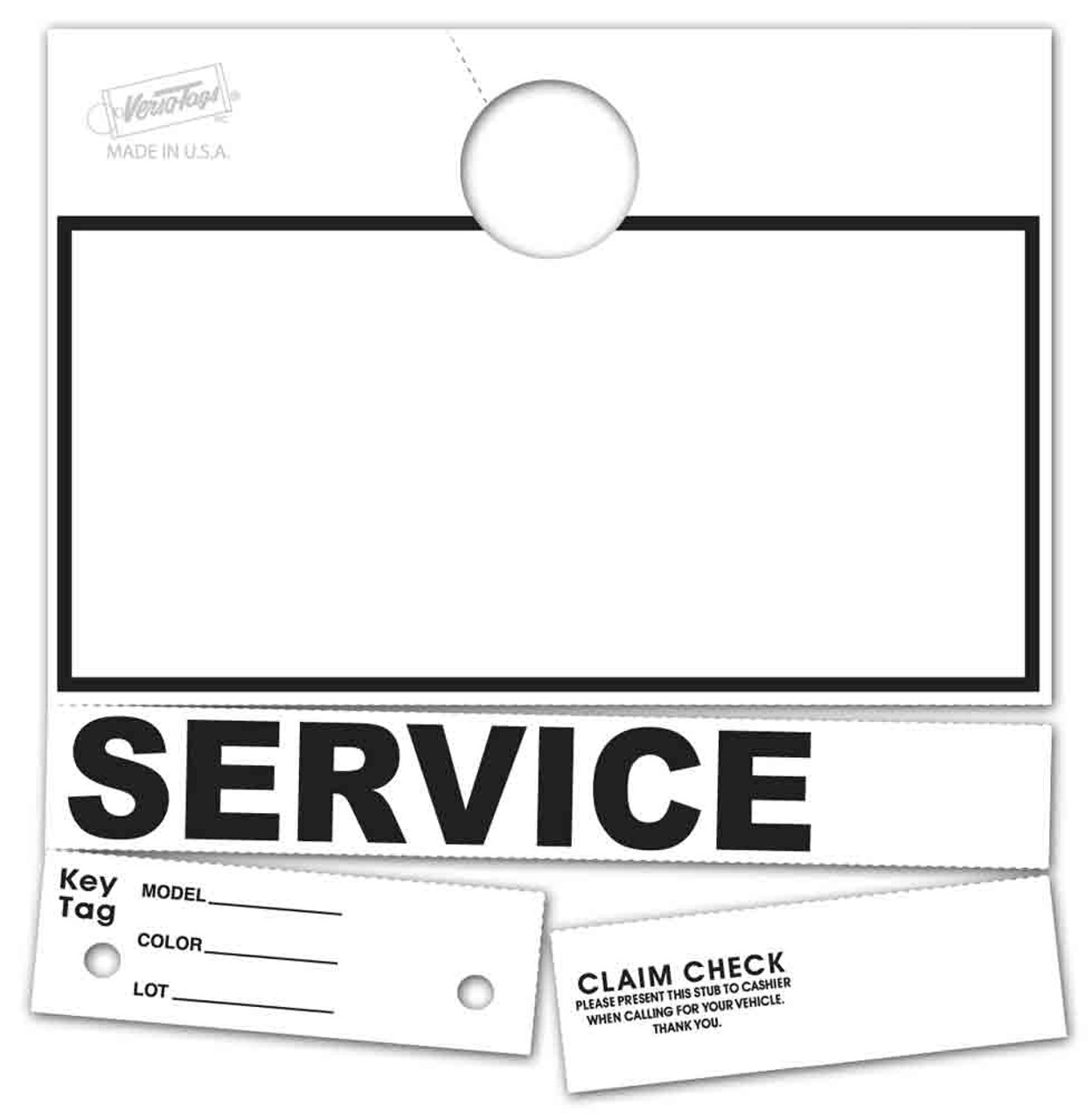 Service Department Dispatch Hang Tags Car Dealers
