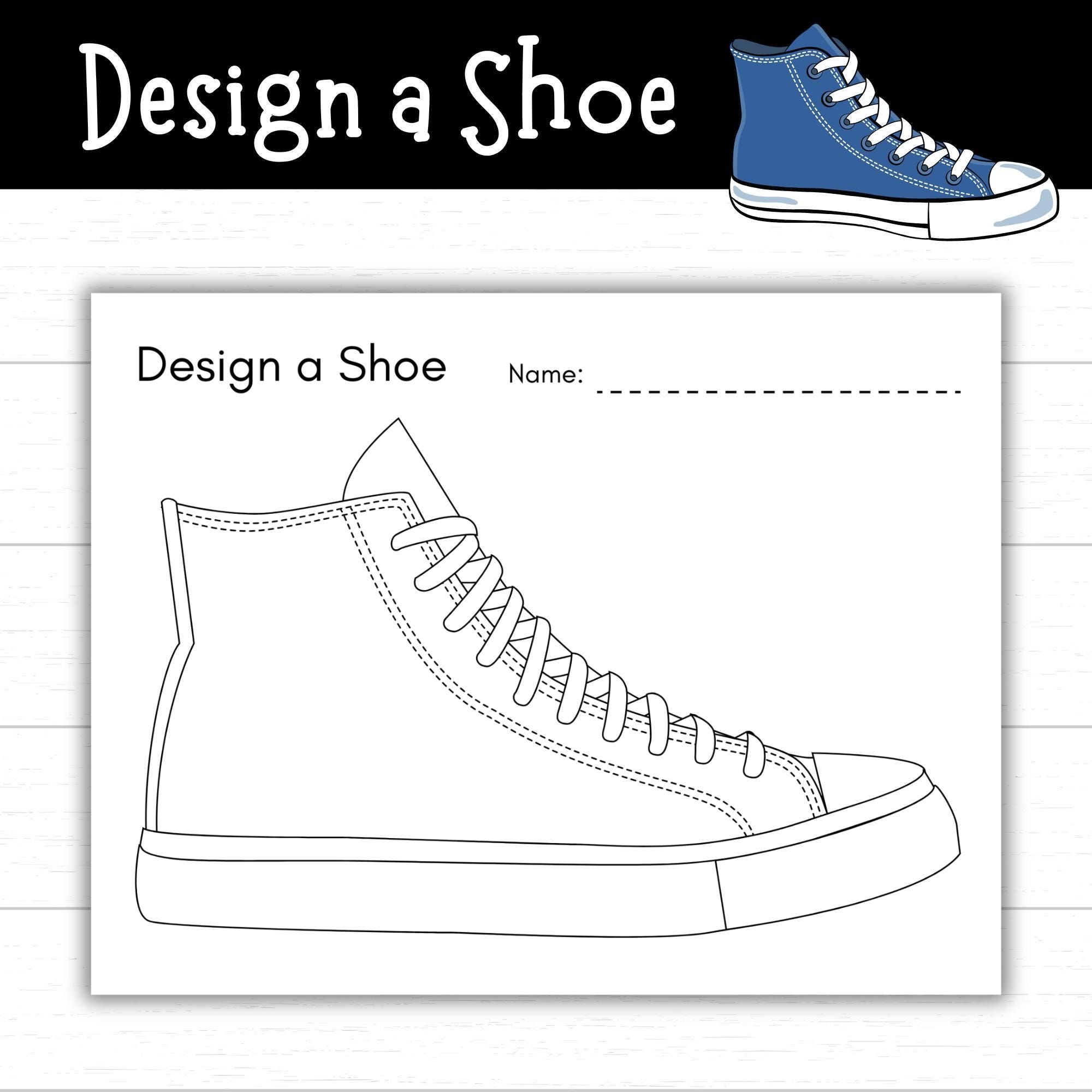 Shoe Template Printable Shop On Pinterest