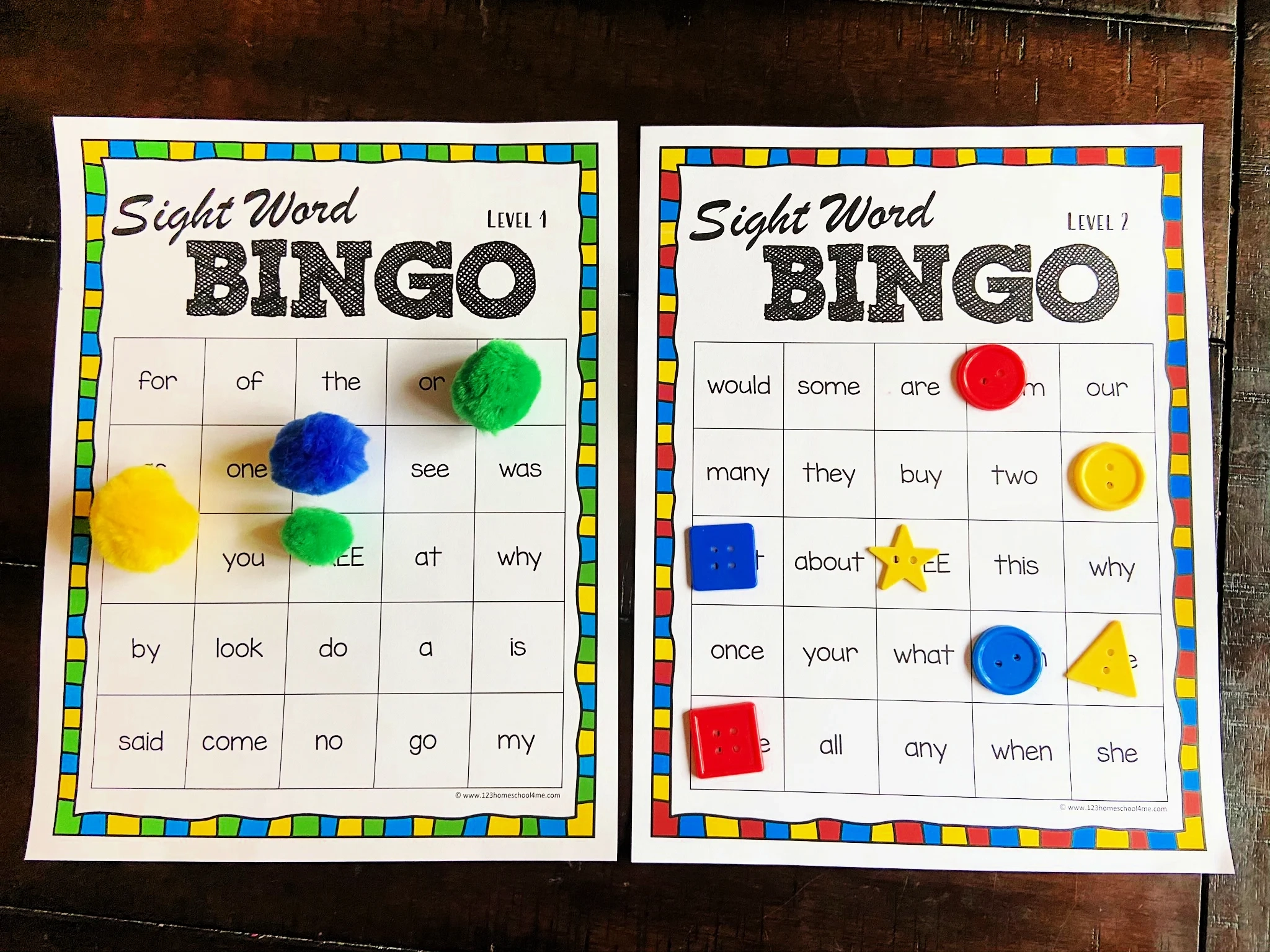 Sight Word Bingo Blank Printable
