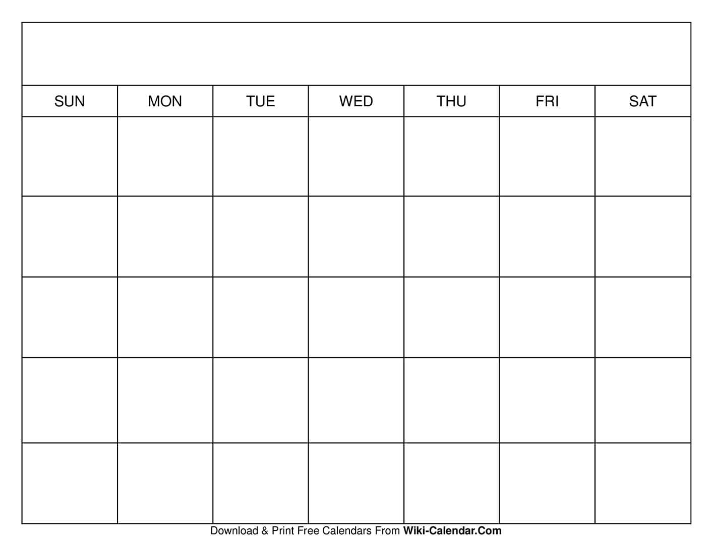 Simple Blank Calendar Templates Free To Download amp Print