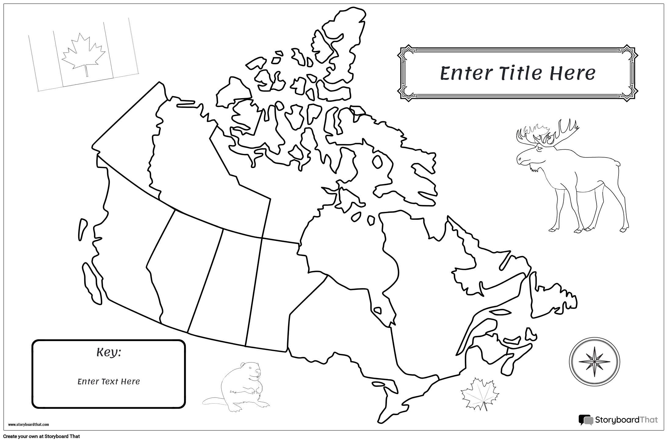 Simple Canada Map Poster Template Storyboard Von Poster templates