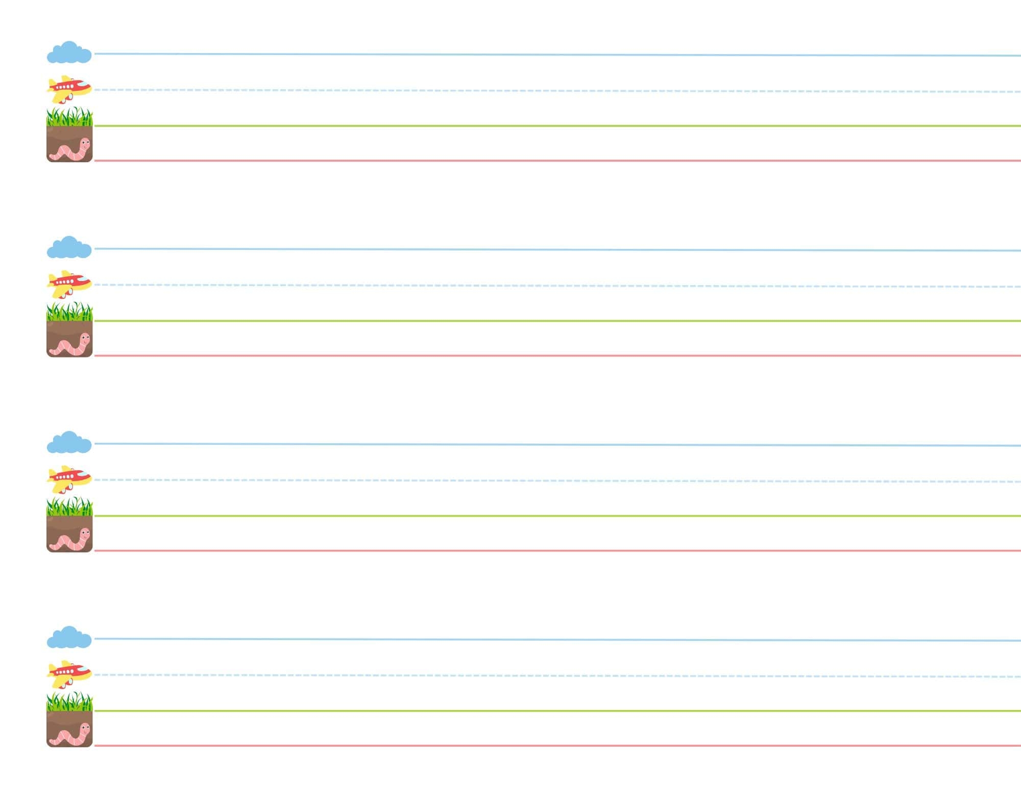 Blank Handwriting Printables Landscape
