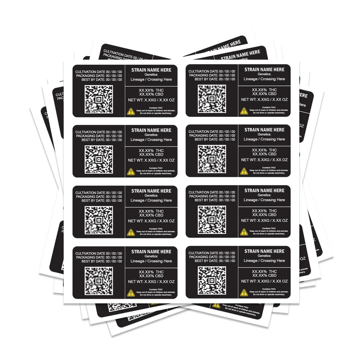 Blank Free Printable Strain Labels