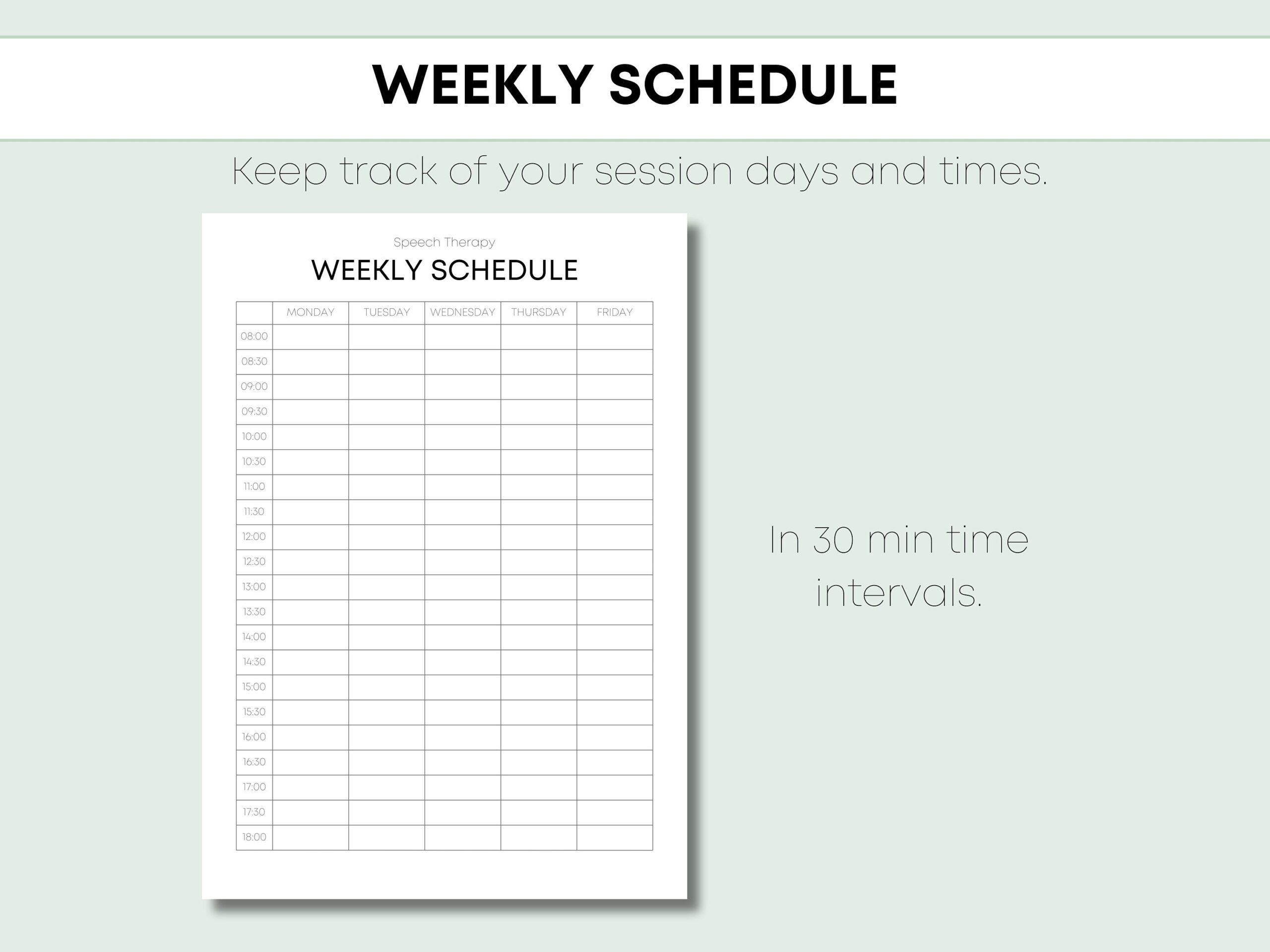 Printable Blank Speech Schedule