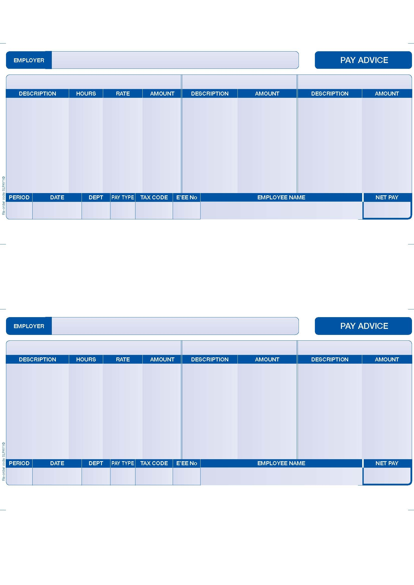 Printable Blank Payslip Uk