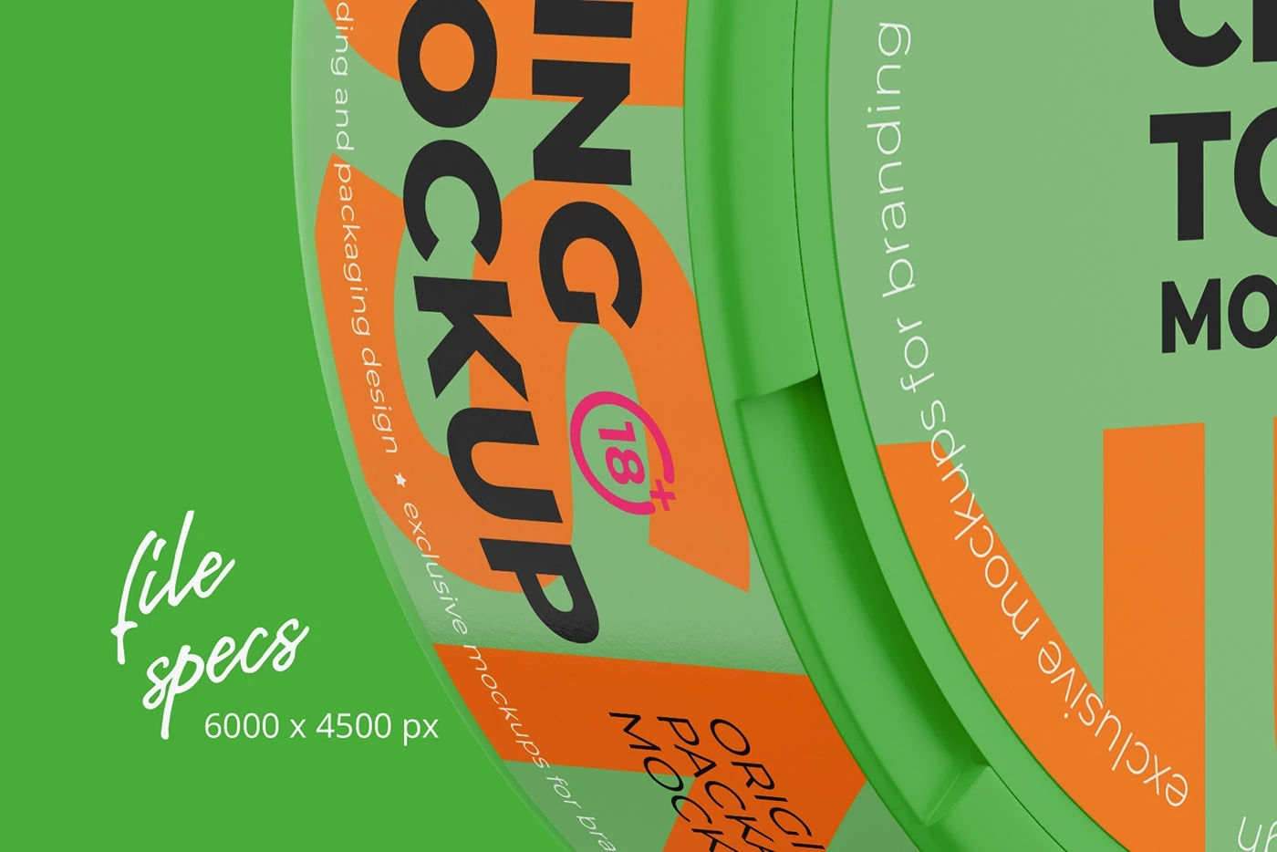 Snus Chewing Tobacco Can Mockup Behance