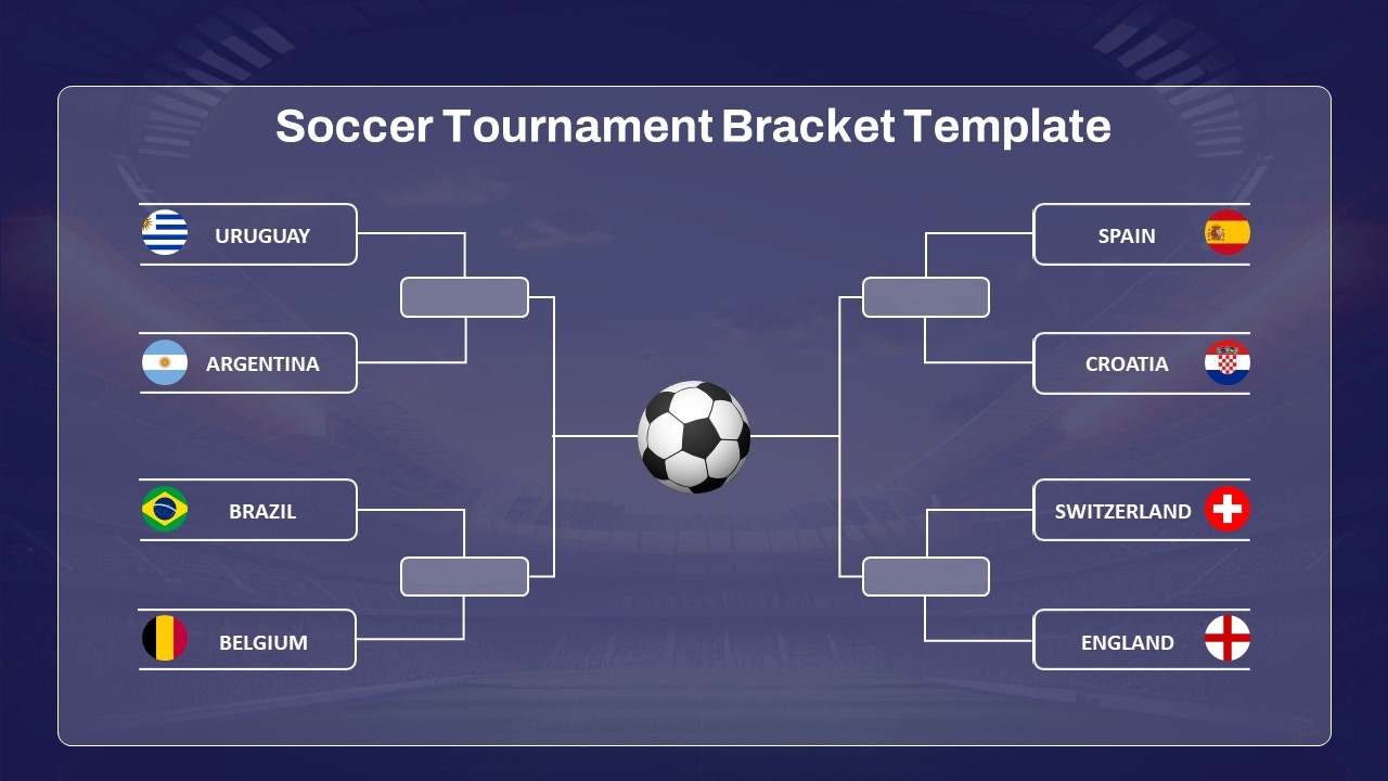 Soccer Tournament Bracket PowerPoint Template
