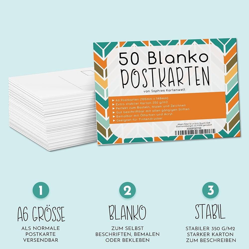 Photo Quality Printable Blank Postcards