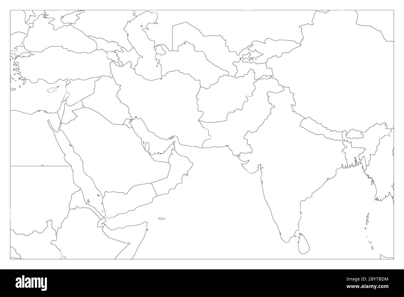 Northeast Asia Blank Printable Map