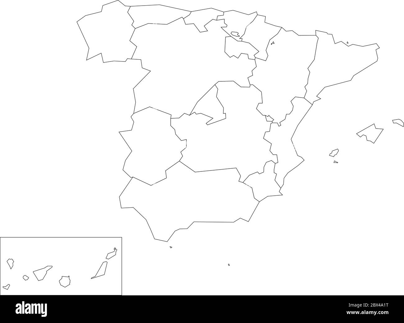 Printable Blank Map Of Spain