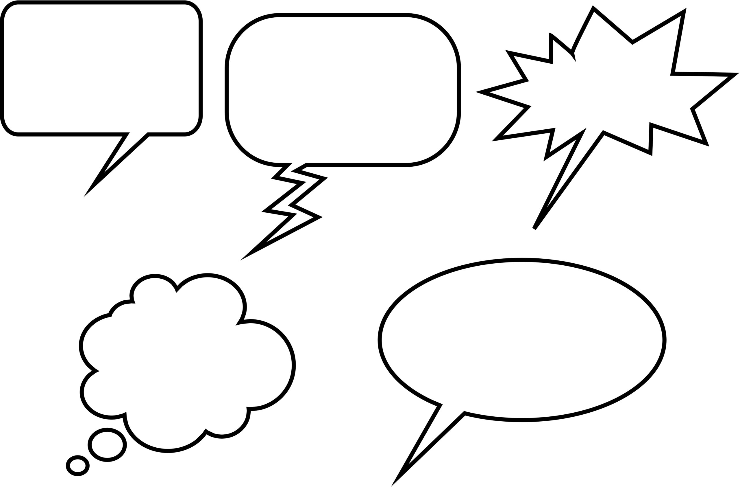 Blank Speech Bubble Printable