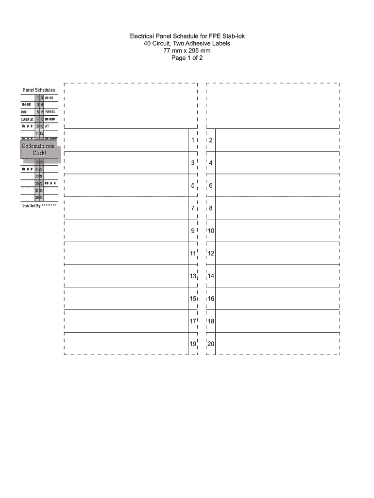 Square D Panel Label Template Fill Out amp Sign Online DocHub