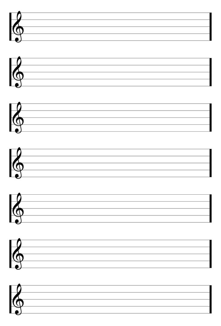 Printable Blank Music Staff