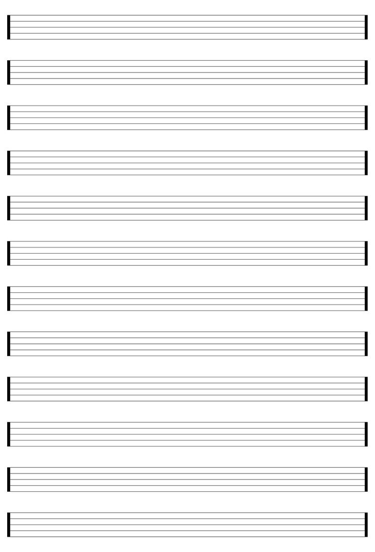 Printable Music Sheets Blank