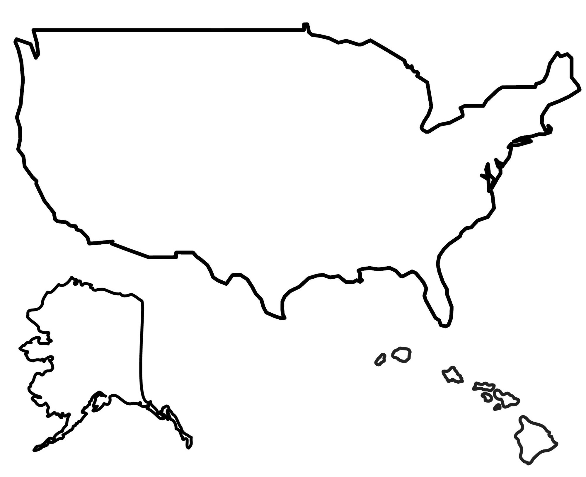 United States Blank Printable Map