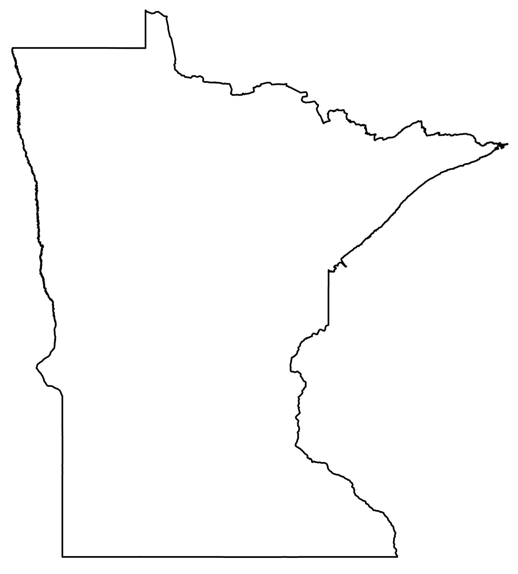 Printable Blank Mn Map