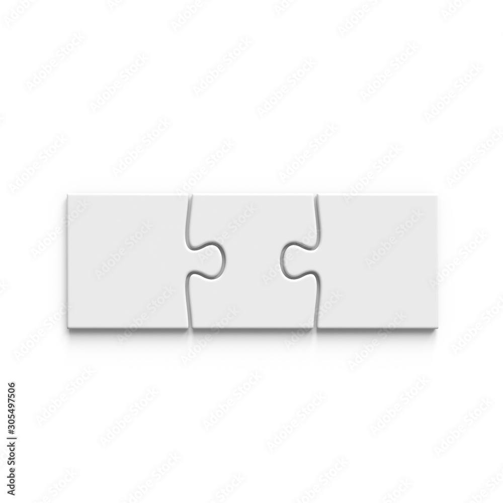 Stock Foto Easy Puzzle Template 3 Pieces 3d Illustration 