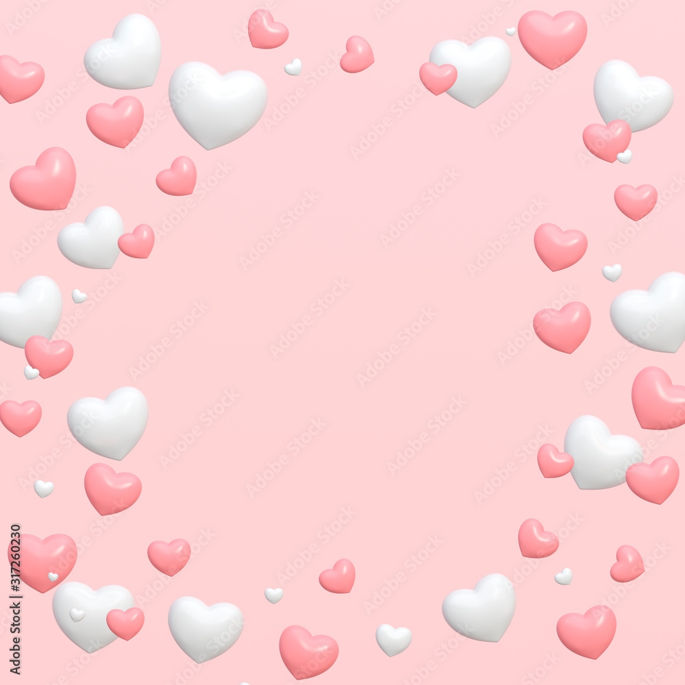 Stock Foto Valentines Template Blank Card With Peach And White 