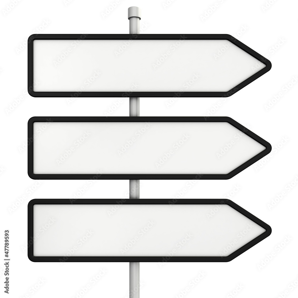 Stock Illustration Blank Arrow Road Signs Adobe Stock