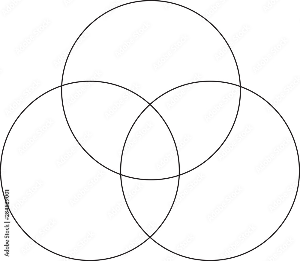 Stock Illustration blank Venn Diagram Printable Adobe Stock