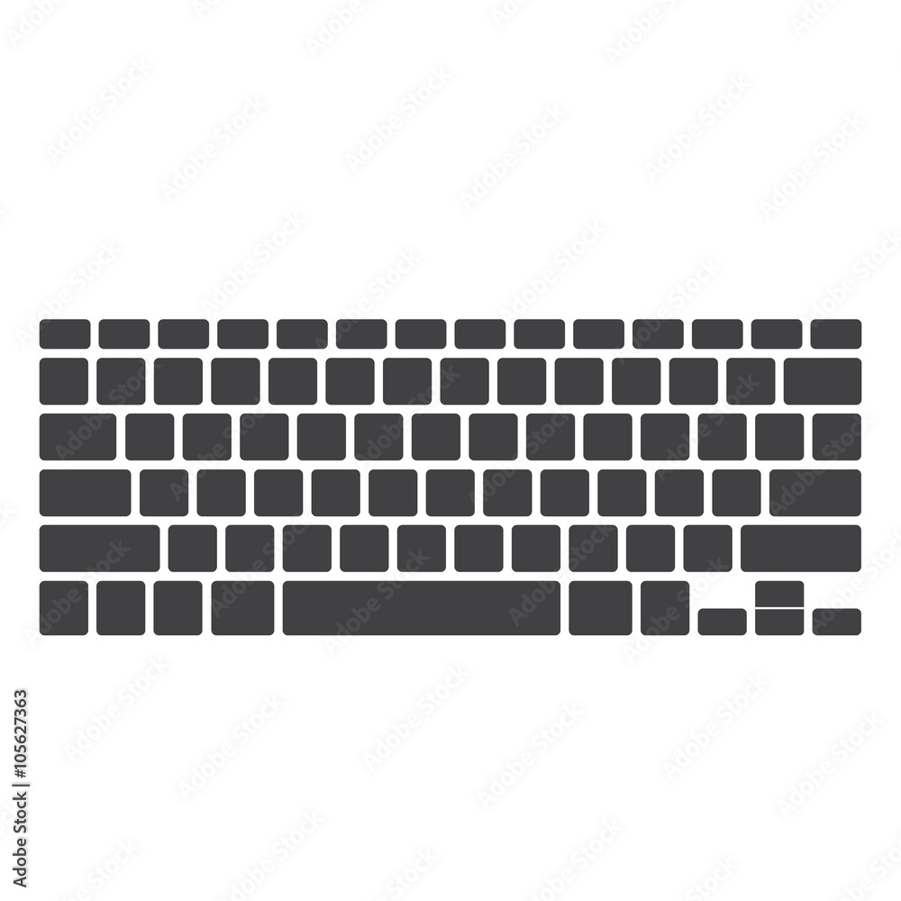 Stock Vektorgrafik Blank Black Computer Keyboard Button Layout 