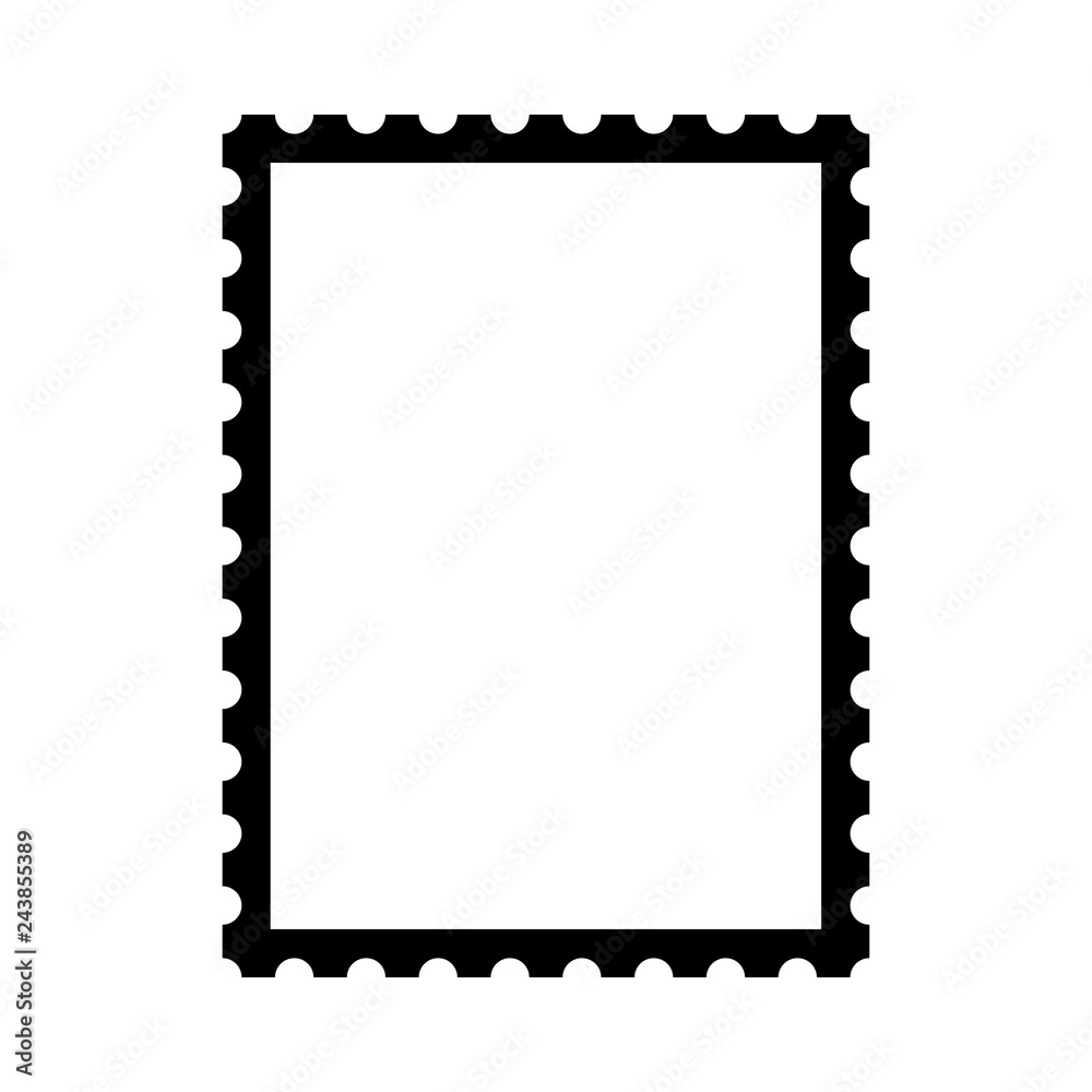 Stock Vektorgrafik Blank Postage Stamp Clean Postage Stamp 
