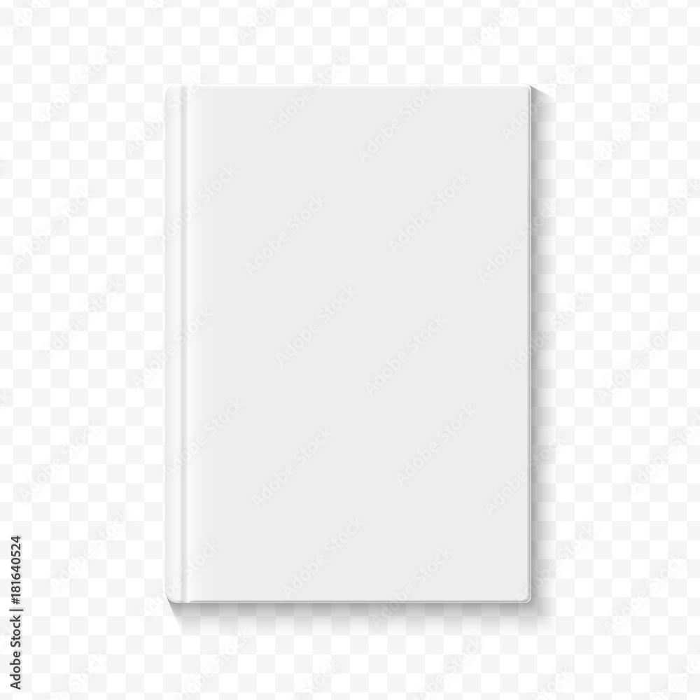 Stock Vektorgrafik Clear White Blank Book Cover Template On The 
