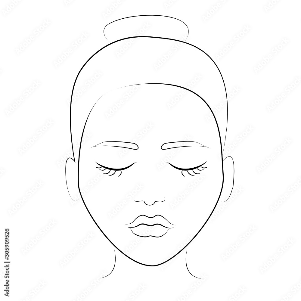 Stock Vektorgrafik Illustration On A White Background Outline Of 