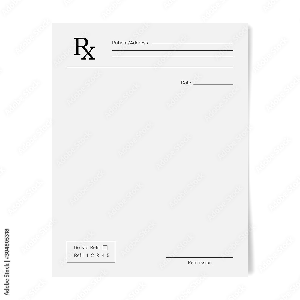 Printable Blank Prescription Pad