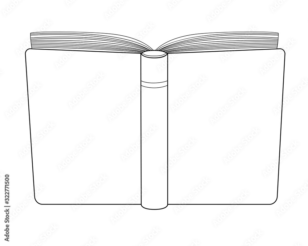 Stock Vektorgrafik The Opened Book Has A Cover For The Viewer 