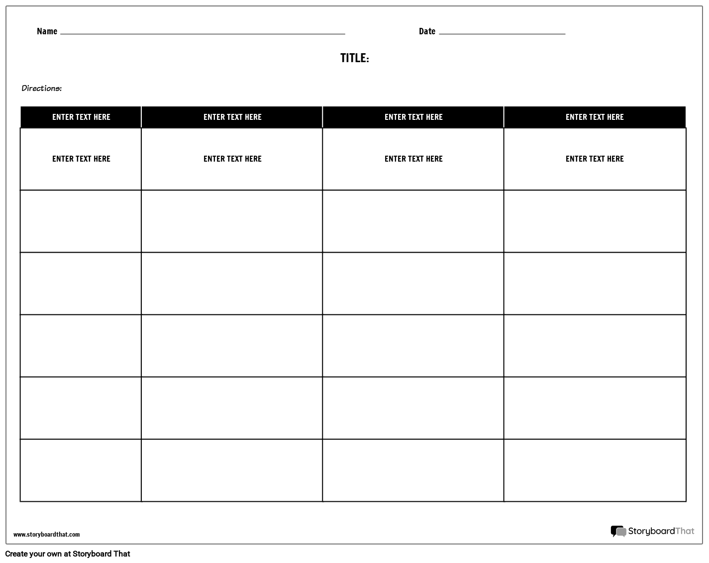 Storyboard That Free Editable Rubric Templates For 2025