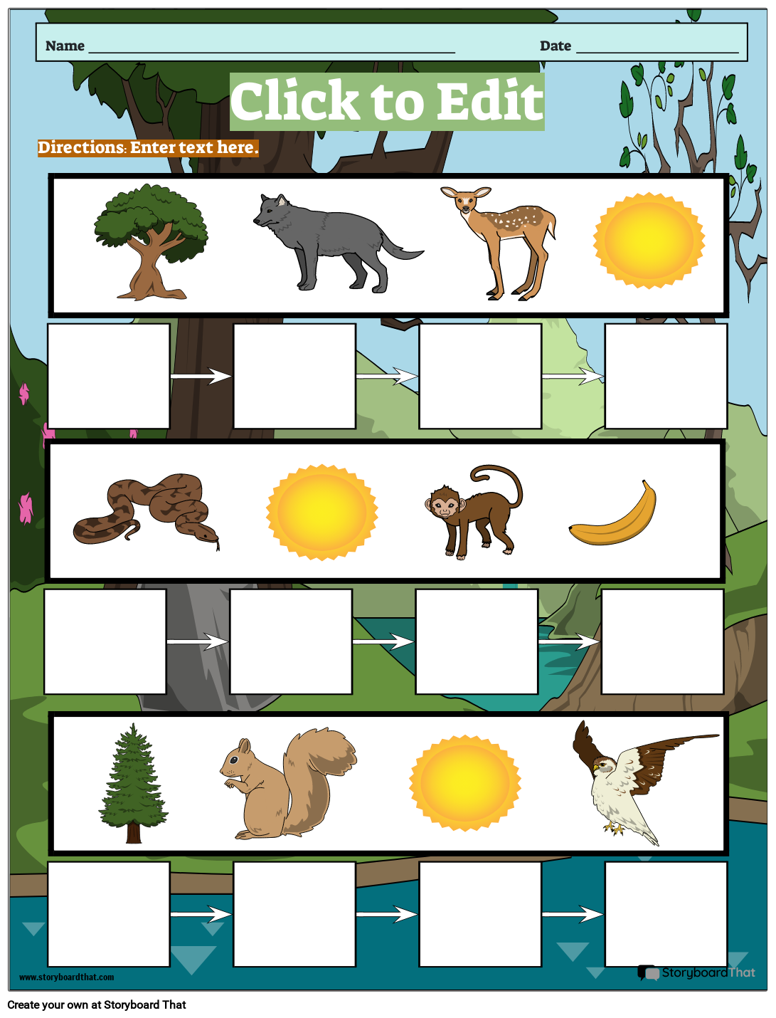 Printable Blank Food Chain