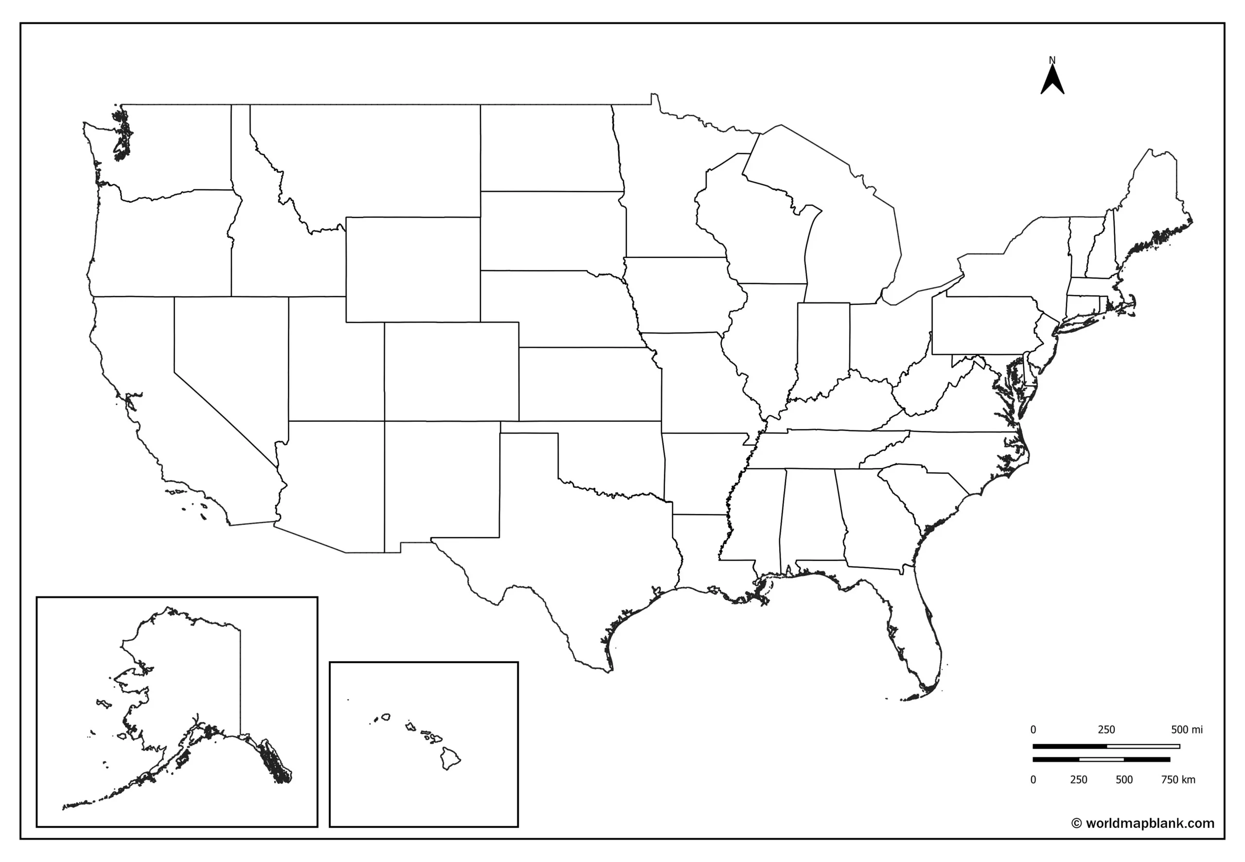 Stumme Karte USA Umrisskarte Der USA PDF 
