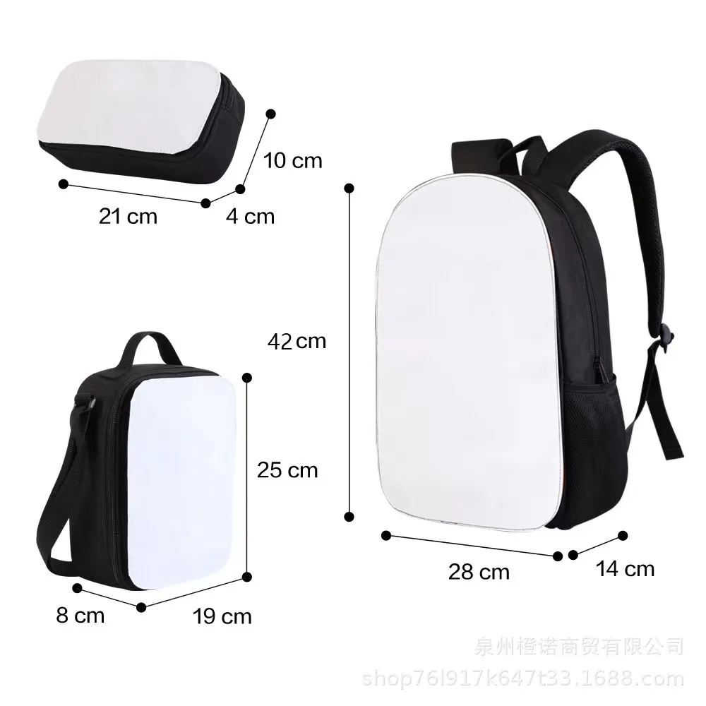 Sublimation Blanks Wholesale DIY Polyester Backpack Set Blank Heat 