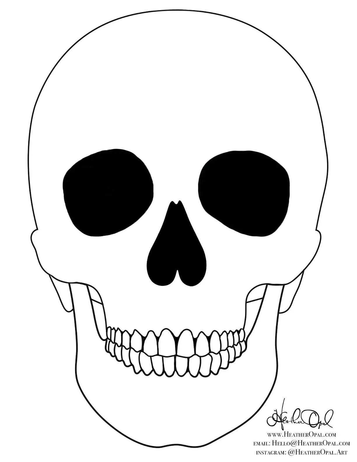 Blank Sugar Skull Printable