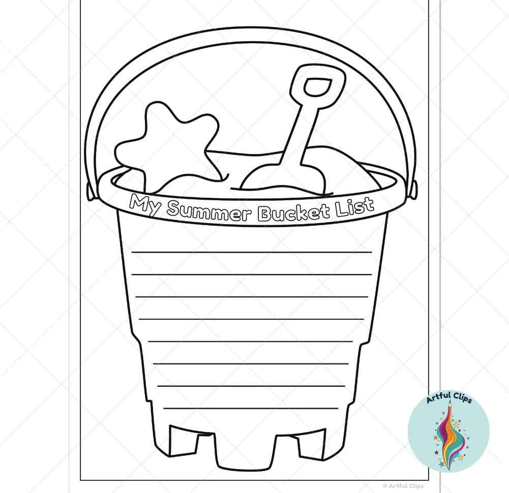 Summer Bucket List Template Set Fun End Of Year Activity