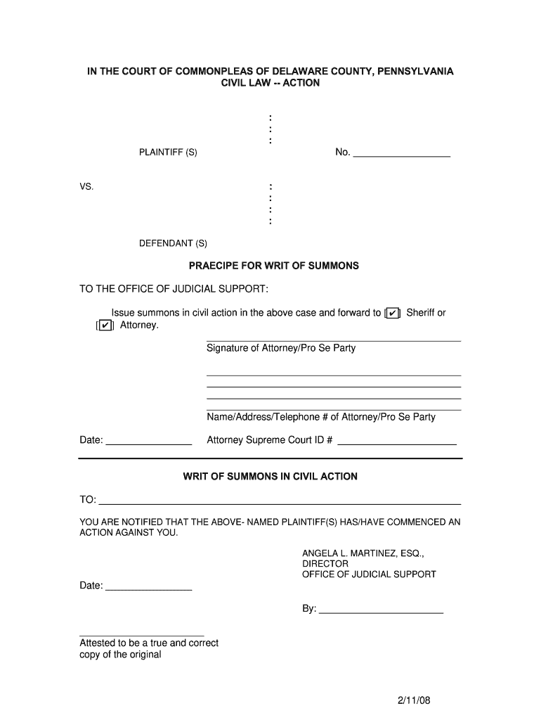 Summons Template Fill Out amp Sign Online DocHub