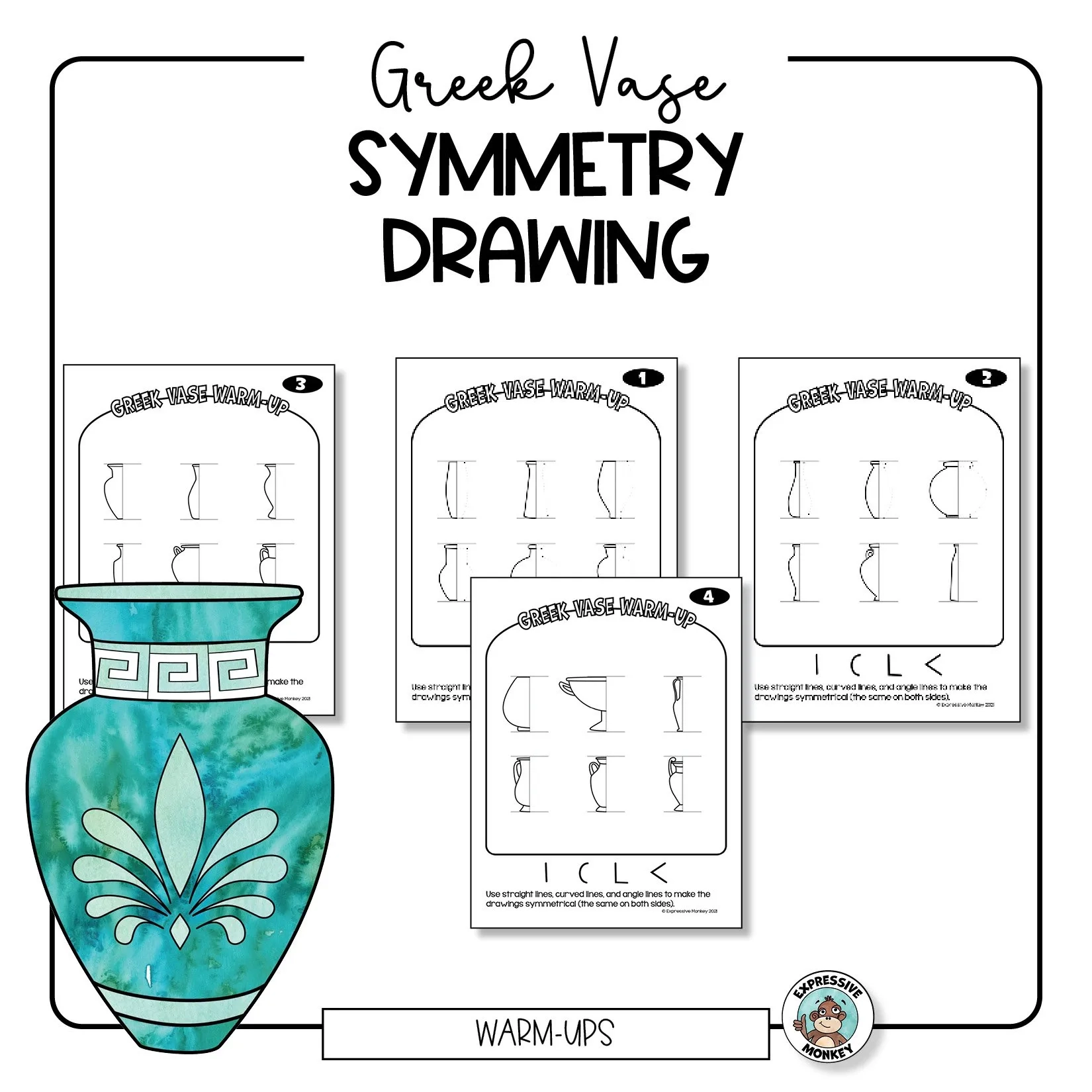 Printable Greece Vases Blank
