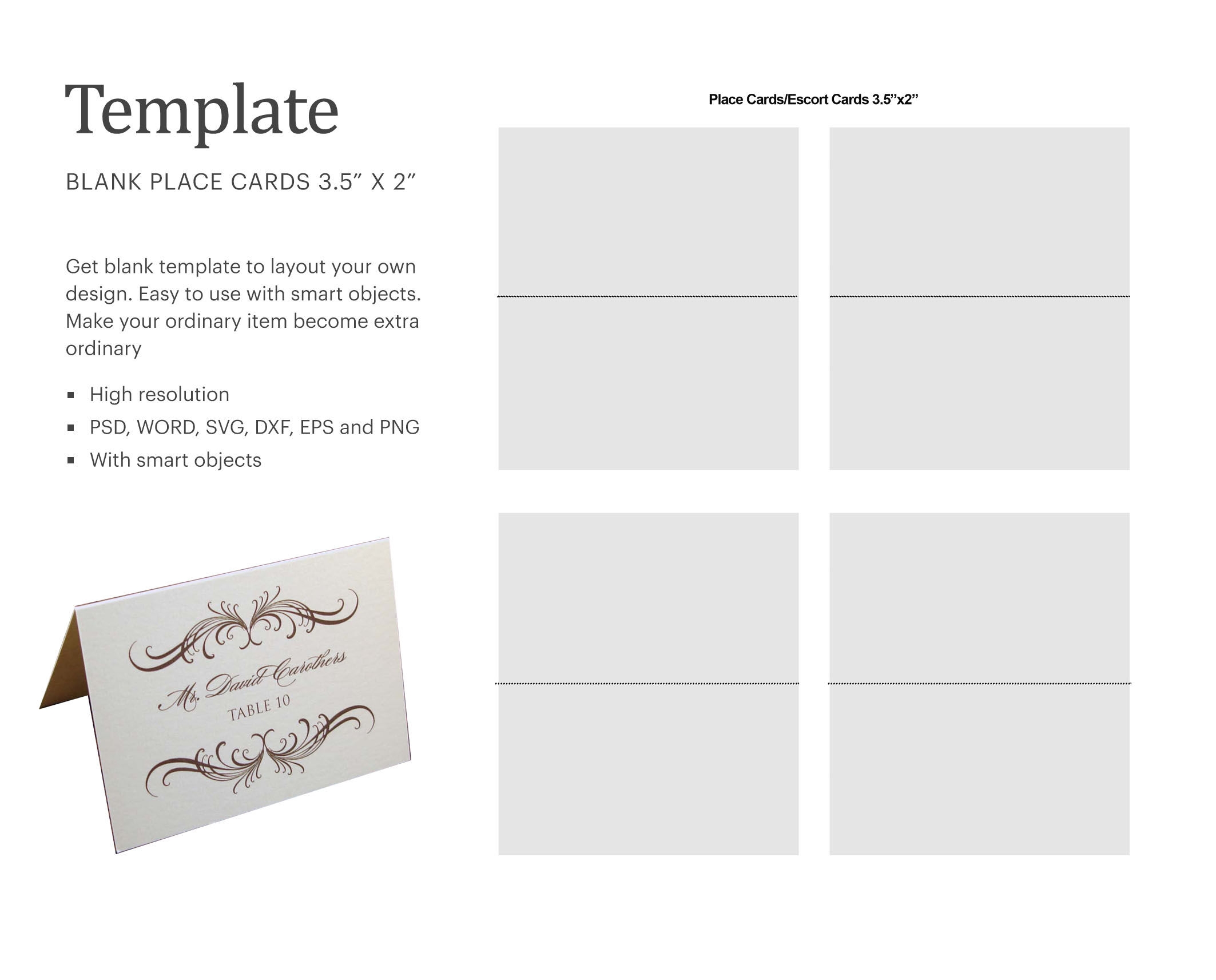 Printable Table Tent Blanks