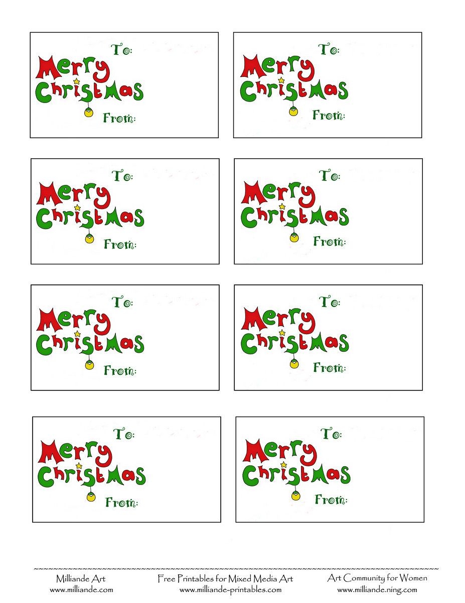 Tag Design Foldable Christmas Gift Tags For Kids Printable 
